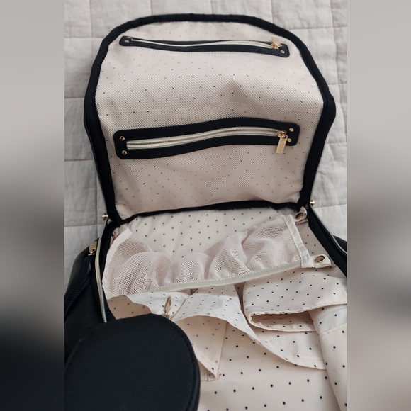 Itzy Ritzy Black Diaper Backpack with Gold Accents - Picture 5 of 9